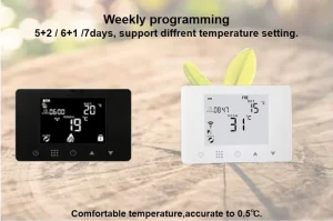 HY09BW WiFi Boiler Thermostat Smart Room Heating Controller Dry Contact 3A Alexa Google Home
