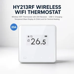 HY213RF WIFI Control Tuya Digital Wireless Wifi Thermostat System Central Heating Energy Saving Floor with Receiver Smart Life