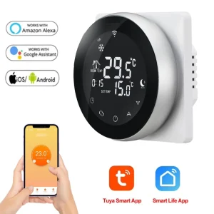 HY312 Round Smart WIFI Thermostat for Underfloor Heating or Gas Boiler Water Heating