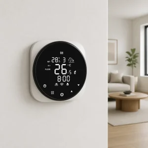 HY316 High Accuracy Round LCD Thermostat Smart WiFi Timing Control Electric Water Underfloor Heating Thermostat
