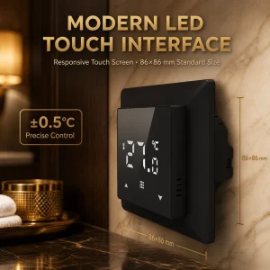 HY516 WiFi Smart Underfloor Heating Thermostat 16A Touch Screen Tuya App Alexa Google Control CE UKCA OEM Accepted