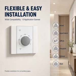 HY533 WiFi Knob Thermostat for Boiler & Floor Heating 16A 3A Dual Relay 90 240V Tuya App Control for Hotels and Offices