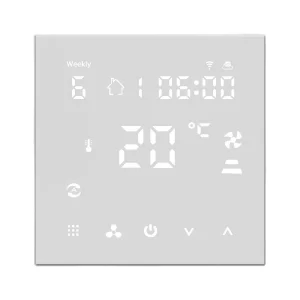 HY607AC HVAC Thermostat Smart Wall mounted Digital LED Screen Touch Thermostat Home Temperature Regulator NTC 10K Fan Hospitals