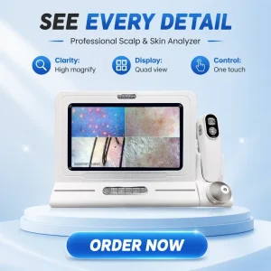 Hair Follicle Skin Doetector 200X+50X Triple Spectrum Magnification Hair Analyzer Machine