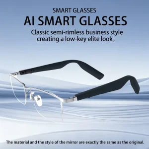 Half Frame AI Smart Glasses Long Battery Life Real Time Translation Wireless Music Hands Free Call
