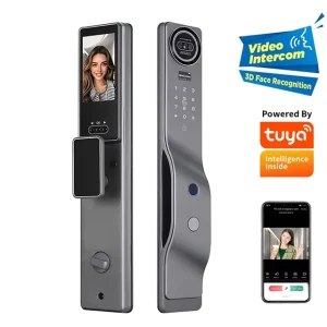 HanDaily Real Time Intercom Palm Vein 3D Face Recognition Fingerprint Biometric Rfid IC Card Tuya Wifi Smart Digital Door Lock