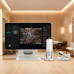 Handheld High Quality HD Hair Follicles Scalp Scanner Detector Hair Analyzer / Skin and Scalp Hair Analysis Machine