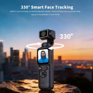 Handheld Video Camera with a 1.7 inch Touch Screen Intelligent Face Tracking MicroSD Card Slot Suitable for Blog Shooting