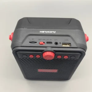 Hanycony Wireless Smart Speaker with Battery Colorful LED Lighting & Miracast Small Home & Outdoor Use for Gaming & Music
