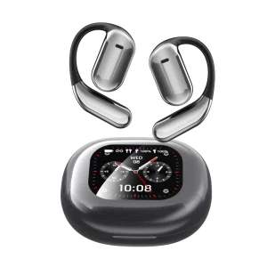 Haohuaxin AI Smart Translation Wireless Earphones Headset Factory Private Mold Smart Touch Screen Open Not In Ear Headset