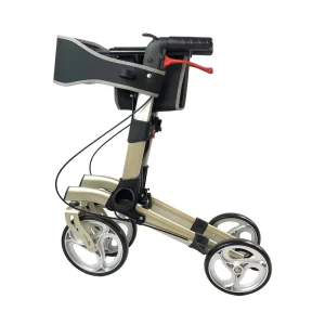 Health Smart Walker Aids Heavy Duty Rollator Walker Light Weight Aluminum With Seat Popular with Older Folding Height Adjust