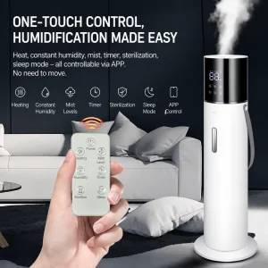 Heated Humidifier with Smart App Control Air-purifying 13L Ultrasound Metal Plastic Floor-standing Home Use