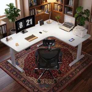 Heavy Duty Dual Motor Smart Electric Desk Frame with Memory Height Preset Automatic Lifting Desk Base for Home Furniture