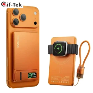 Heavy Duty Portable Travel Wireless Charger 20W Fast Charging Pad with Type C for Mobile Phone Laptop Smart Watch OVP Protection