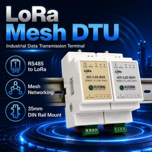 Heyuan 1Km Long Range RS485 Modbus Converter Wireless RF Transmitter Receiver 433Mhz Lora Mesh Communication Networking