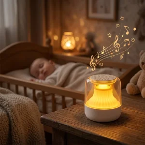 HiFiD HFD W32 Smart Small Travel White Noise Machine Portable Speaker With Relaxing Nature Sounds 7 Colors Night Light