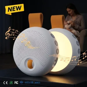 HiFiD HFD-W50C White Noise Sleep Machine with Night Light for Kids Baby Cry Detector Plush Baby Sleep Soother for Bulk Order