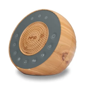 HiFiD Smart Sleep Device Sleep Aid LED Night Light With 31 Natural Soothing Sounds White Noise Machine Wood Color