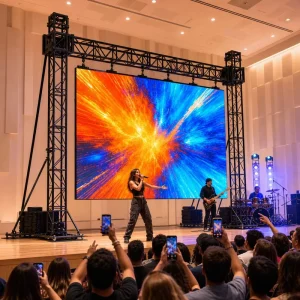 HiSeaVis 7680Hz P1.5 P3.9 Stage Rental LED Screen One man Quick Setup Die casting Aluminum Video Wall 600nit Brightness 5 year