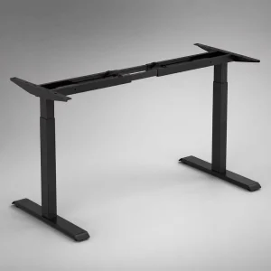 Hidden Dual Motor Iron Automatic 2 Stage Electric Standing Desk Height Adjustable Ergonomic Sit Stand Workstation Office