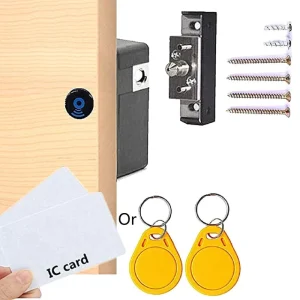 Hidden RFID Drawer Lock Keyless IC M1 Keyfob Card Security Lock with Invisible Design for Cabinet Wardrobe Office Storage