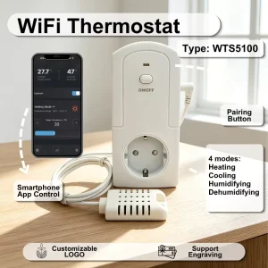 High Accuracy Automatic Thermostat EU Plug Smart APP Controller Electronic Temperature Controller Heating