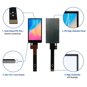 High Brightness 1.14” IPS TFT LCD Panel 240RGBx135 Full Color Display Module ST7789 Driver IC with 4 wire SPI