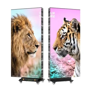 High Brightness 500cd LED Poster 80 Inch P1.53 P1.86 P2.5 4000 1 Contrast 2K HD Indoor Digital Signage Advertising Screen