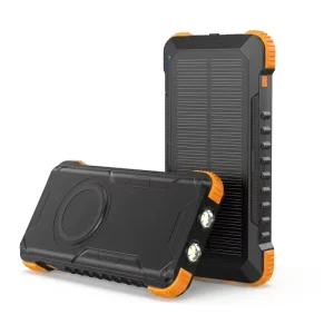 High Capacity 20000mAh Solar Powered Wireless Charger Power Bank 22.5W Fast Charge PD Waterproof Li Polymer 15W Wireless