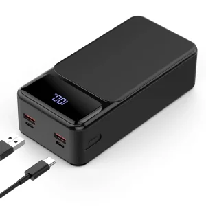 High Capacity 50000mAh Fast Charging Portable Charger Mini Mobile Power Bank with Cable for Smart Phone
