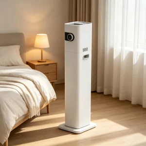 High Capacity 8.5L Standing Smart Humidifier Digital Screen Operation 6 Mist Levels UV Lamp Sterilization Humidifying Equipment