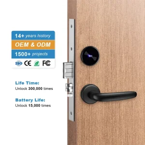 High-Class Split Handle Smart Hotel Room Lock Electronic Card Key RFID Hotel Smart Door Lock System for Hotels