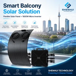 High Efficiency 240W Flexible Solar Panel System with 1600W Micro Inverter for RV Balcony Home Solar Application