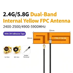 High Gain 2.4G 5.8G 3dBi Dual Band Flexible PCB Embedded Internal Antenna with U.FL for Wireless IoT Smart Home Wearable Router