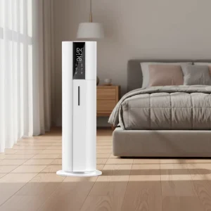 High Large Capacity Cool Mist Standing Ultrasonic Smart Humidifier Features Remote Control for Home Bedroom Quiet Design