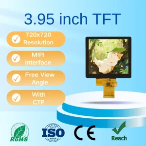 High Luminance 3.95 Inch 720 X 720 Resolution Touch square TFT LCD Screen With MIPI Interface LCD Module for Smart Home