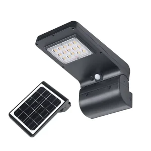 High Performance Smart Sensor Solar LED Light IP65 Die Cast Aluminum 5W Wireless Control Security Outdoor Lamp
