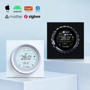 High Precision Smart Thermostat Touchscreen & Voice Control Compatible with Alexa Google Home for HVAC Systems Smart Switch