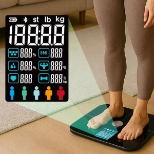 High Precision for Body Fat Scale Large Screen ITO Coating for Bathroom Use IOS Android Compatible Personal Family Health