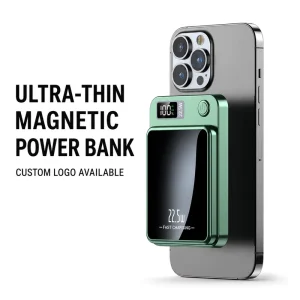 High Quality 5000mAh Magnetic Wireless Power Bank Portable Aluminum Alloy Fast Charging Charger Portable Power Station