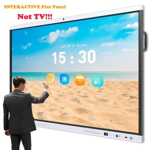 High Quality Advanced Digital Whiteboard Interactive Flat Touch Screen Panel With Elegent Look Customized AI Teaching Board