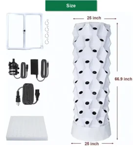 High Quality Aeroponic Tower Vertical Hydroponic Tower Gardening Planters for Lettuce Strawberry Tomato Growth