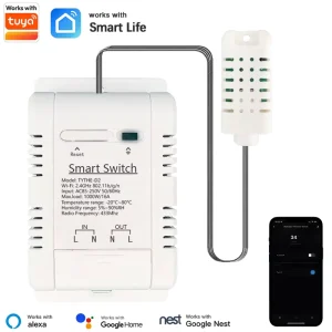 High Quality Automatic Temperature Control Smart Temperature and Humidity Sensor WiFi 433 MHz Receiver Relay 110V 220V