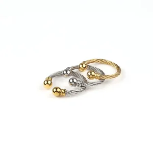 High Quality Customized Smart Wedding Stainless Steel Finger Fashion Gold Plated Couple Ring
