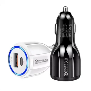 High Quality Dual USB C Ports Quick Charger QC3.0 PD Fast Charging for Laptops and Mobile Phones Electric Car Charger