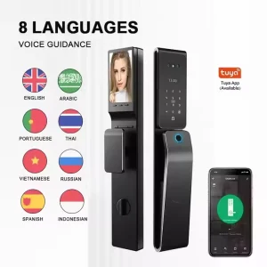 High Quality Fully Automatic Tuya Smart Lock 3D Face Palm Recognition Waterproof Digital Security Door Lock for Home