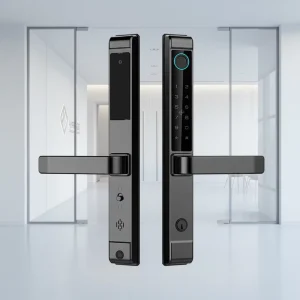 High Quality Fully Waterproof Fingerprint Digital Password Sliding Home Slim Intelligent Wifi Smart Glass Door Lock