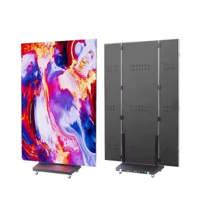 High Quality Indoor Digital 1280*1920mm Seamless Standee Mobile Three Fold P2. 5 P 1.25 Pantallas Led Tri Fold Poster Display