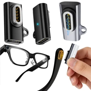 High Quality Magnetic 5 Pin Port to Type C Charging Adapter 5V 0.5A Converter for Rokid AI Smart Glasses with Portable Keyhole