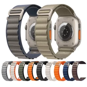 High Quality Nylon Fabric Polyester Alpine Loop Strap for Apple Watch Ultra Band 49mm Sport Bracelet for IWatch S11 10 9 8 7 SE